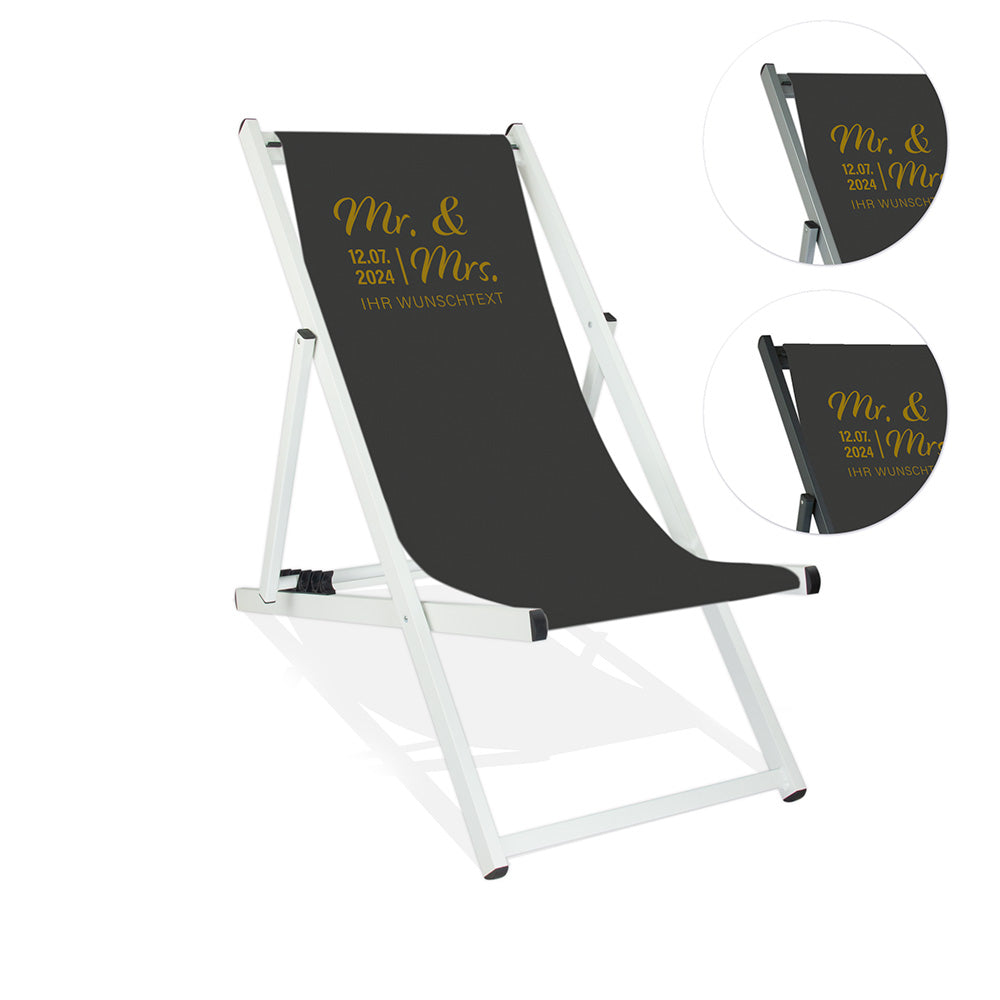 Aluminium Liegestuhl | Motiv Mr. & Mrs
