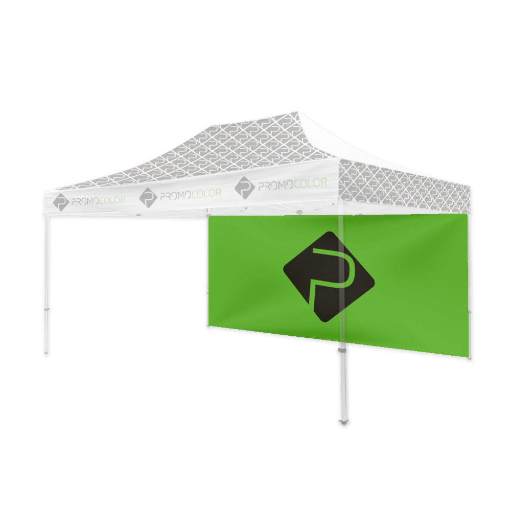 Grüne Rückwand eines Faltzeltes 4,5x3m