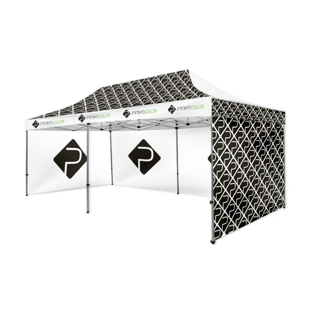 Faltpavillon 3x6m inkl. Dach + 1 Rückwand  + 2 Seitenwände