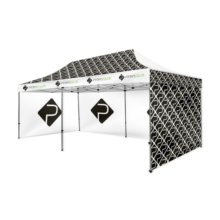 Faltpavillon 3x6m inkl. Dach + 1 Rückwand  + 2 Seitenwände