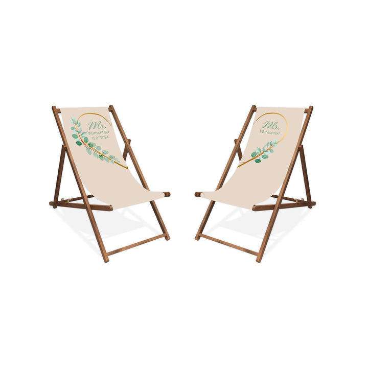 2er-Set Classico ohne Armlehne | Motiv Hochzeit Creme