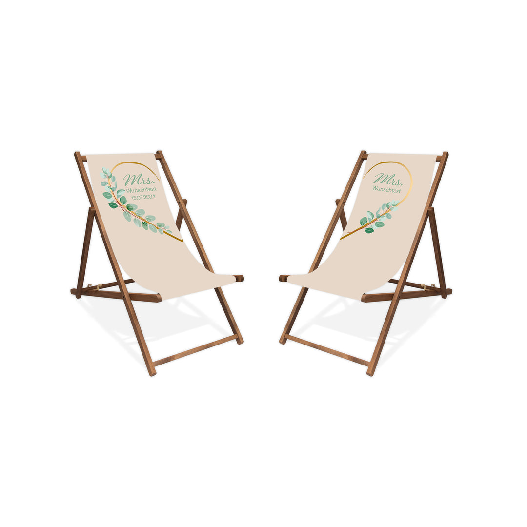 2er-Set Classico ohne Armlehne | Motiv Hochzeit Creme