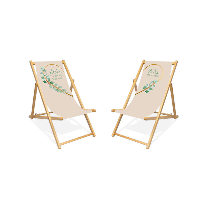 2er-Set Classico ohne Armlehne | Motiv Hochzeit Creme